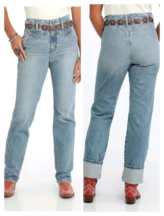 Cinch Cruel Quinn Denim - 5729)Cinch Cruel Denim Quinn Tapered Hi Rise Relaxd Western Jeans Sz 33/15 Long
